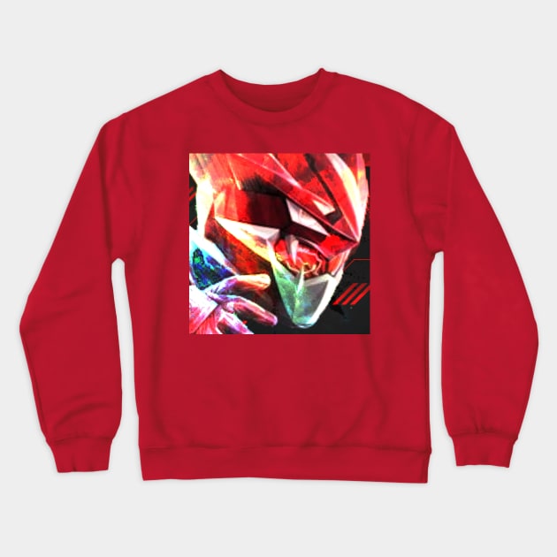 CYBERVILLAIN BLAZE EVIL RED RANGER IS THE GOAT PRBM Crewneck Sweatshirt by TSOL Games